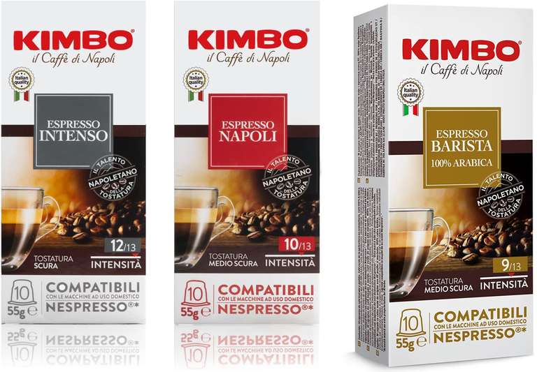 Capsule Nespresso Kimbo in offerta - Intenso, Napoli, Arabica