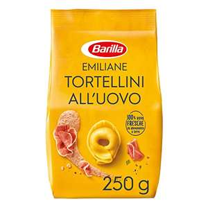 Barilla Pasta all' Uovo Ripiena Le Emiliane Tortellini con Prosciutto Crudo, 250g [Minimo 4]