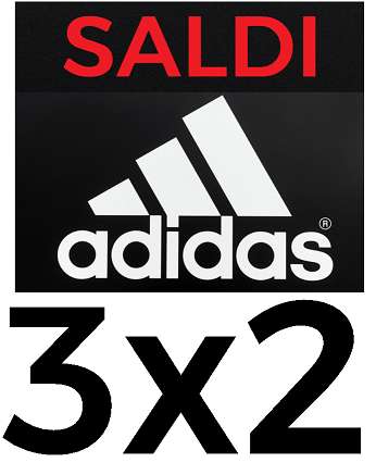 ScontoSport - Saldi Adidas + 3x2 [Acquistando 3 articoli, meno caro sarà gratis] Pepper.it