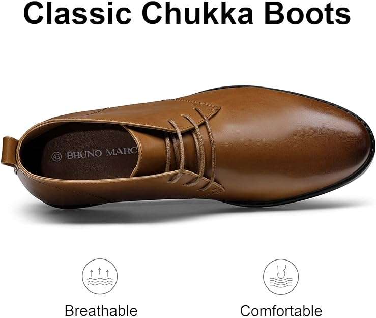 Scarpe eleganti uomo Bruno Marc modello classico chukka (4 colori disponibili)