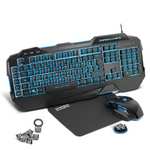 EMPIRE GAMING Hellhounds Pack [Tastiera Italiano QWERTY, mouse e mouse pad Gamer RGB]