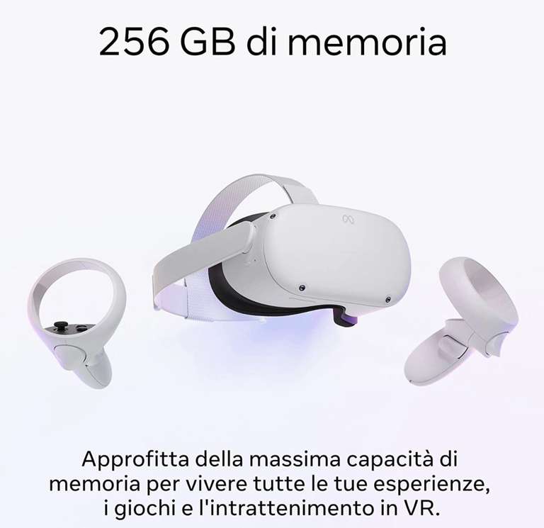 Meta Quest 2 - Visore VR All-In-One - 256 GB