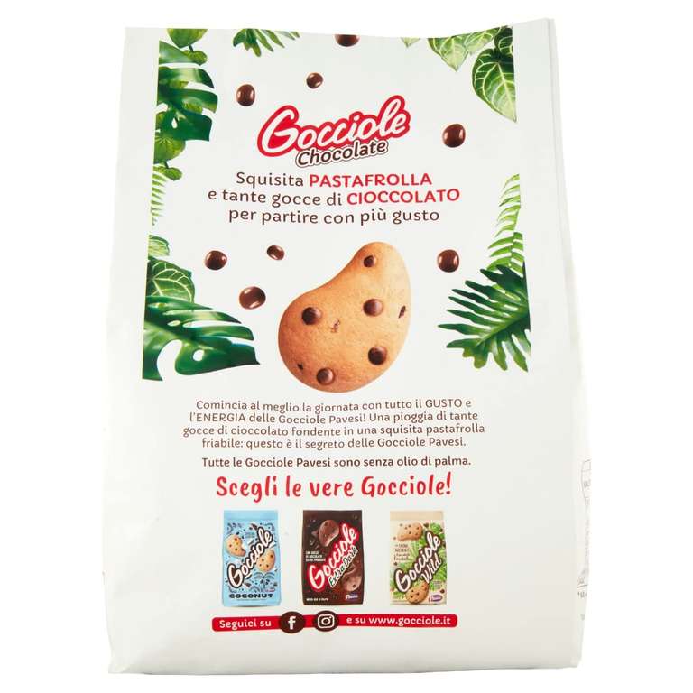Pavesi Biscotti Frollini Gocciole Cioccolato, 1 kg [Minimo 5]