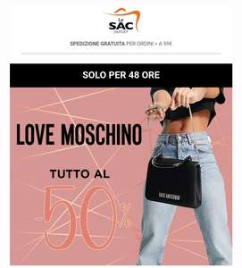 LeSac Outlet - Love Moschino al 50% + codice sconto newsletter da 5% al 15%