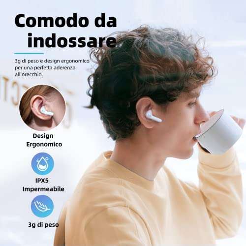 Cuffie Bluetooth 5.3 Wireless Auricolari Bluetooth In Ear