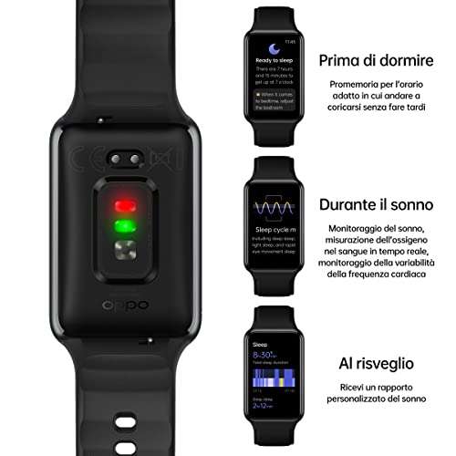 Smartwatch OPPO Watch Free (nero, schermo AMOLED da 1.64”, 14 giorni di autonomia, Android e iOS)