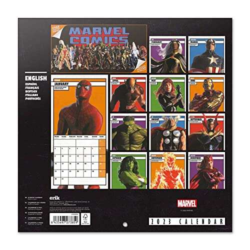 Calendario Marvel Comics 2023 da muro [Poster Regalo incluso]