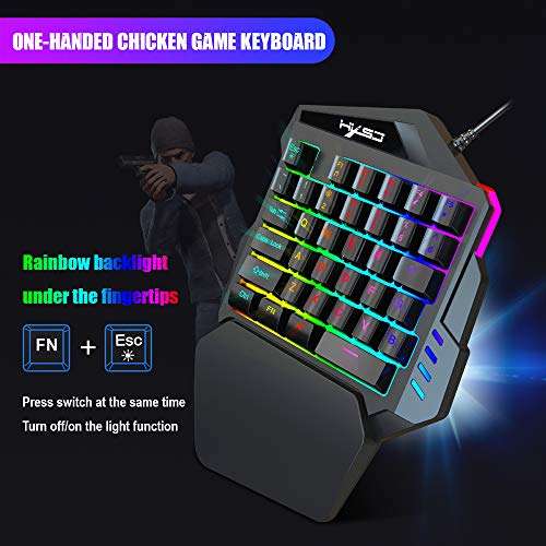 Bundle Gaming - [Tastiera gaming RGB 35 tasti + Mouse 5500 DPI]