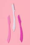 Wilkinson Sword Eyebrow Shaper | Confezione da 3 Rasoi per Sopracciglia e Viso Donna (rosa, 20g)