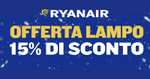 Ryanair Ciao ciao Inverno 15% di Sconto Extra con prezzi a partire da 14.9€ (Prenota entro il 13/03/24 per viaggiare 01/04/24 al 30/06/24)