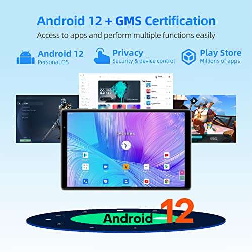Tablet TECLAST Android-12 P25T 10.1"[4GB RAM+64GB, ROM TF 1TB]