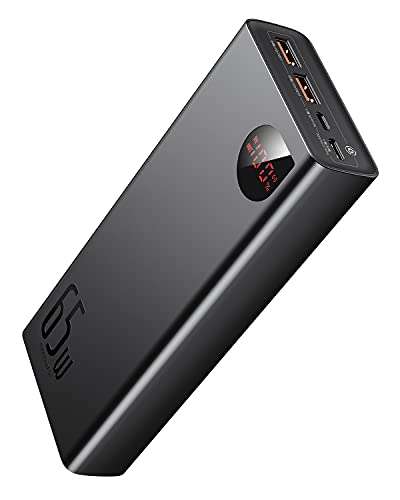 Baseus - Batteria esterna USB-C [65 W, 20.000 mAh, display digitale]