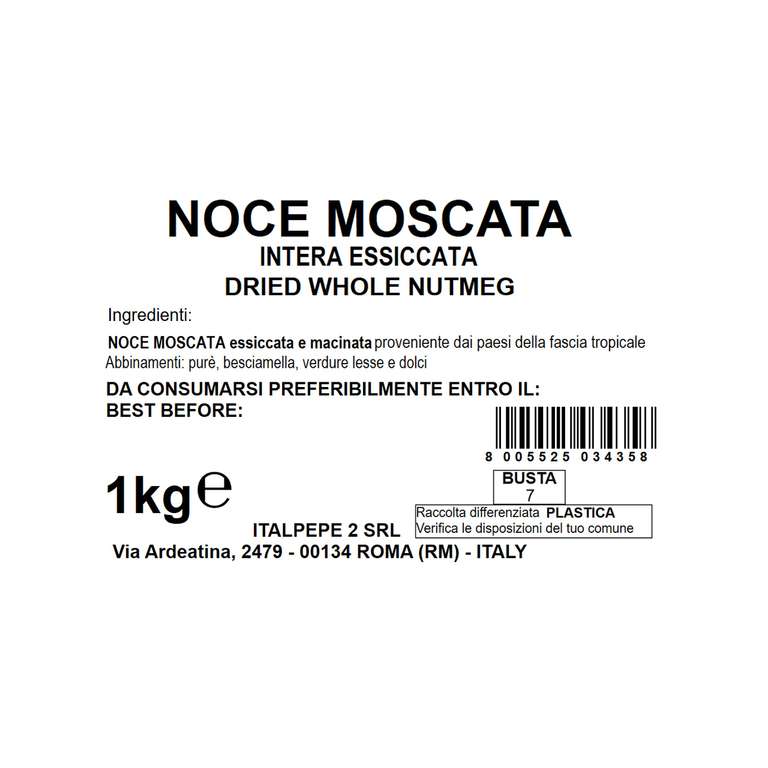 Italpepe | Noce Moscata Macinata 1kg