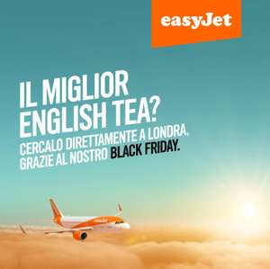 Black Friday EasyJet: tantissimi voli da 14,99 €