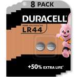 Duracell - LR44, Batteria Bottone Alcalino 1.5V, Confezione da 8