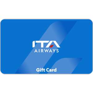 ITA Airways: sconto del 15% su tutte le Gift Card (da 50 € a 500 €)