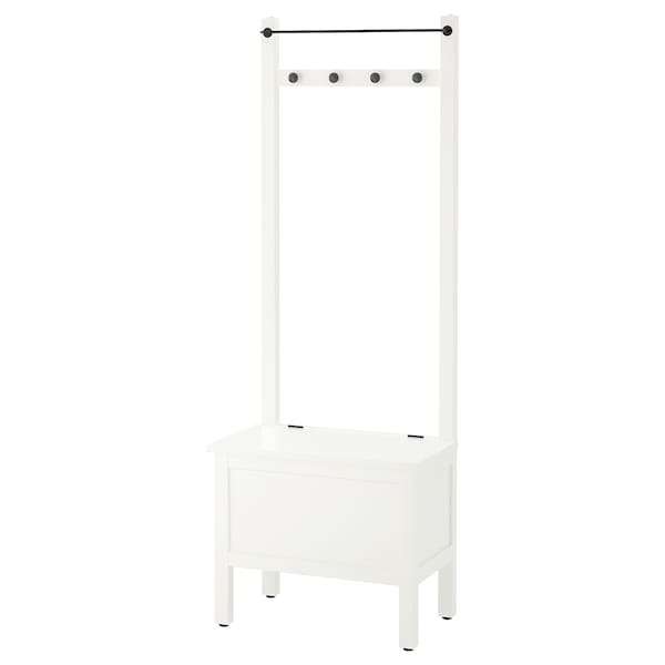 IKEA HEMNES Panca/contenitore/portasciugamani [bianco, 64x37x173 cm]
