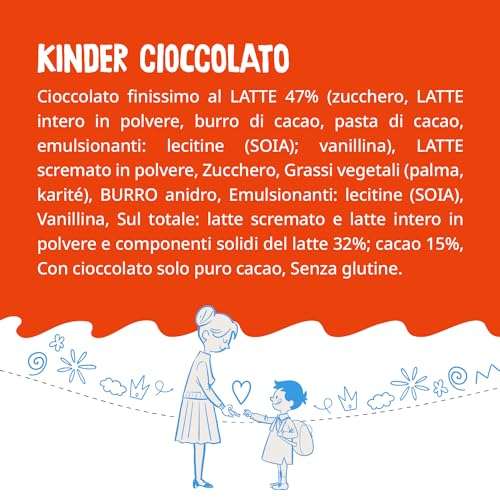 Kinder Cioccolato - La Barrettona, 24 Barrette, Confezione da 300 gr