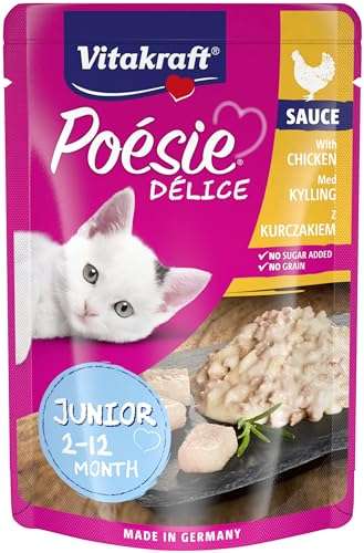 Vitakraft Poésie Deli Sauce Junior | Cibo Umido per Gattini, Confezione da 23 pezzi (23 x 85 g)