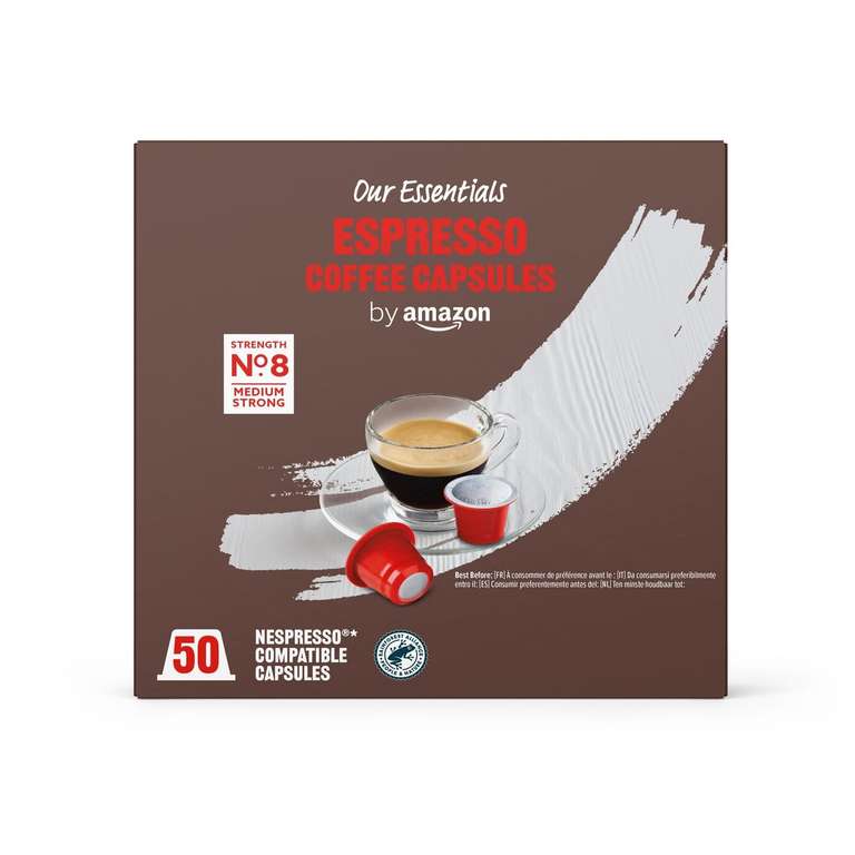 Capsule di Caffè Espresso Compatibili Nespresso | Tostatura Media, 50 unità x 2 confezioni