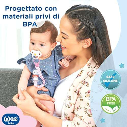 Wee Baby Ciucci per bebè giorno/notte (confezione da 4, 6-18 mesi)