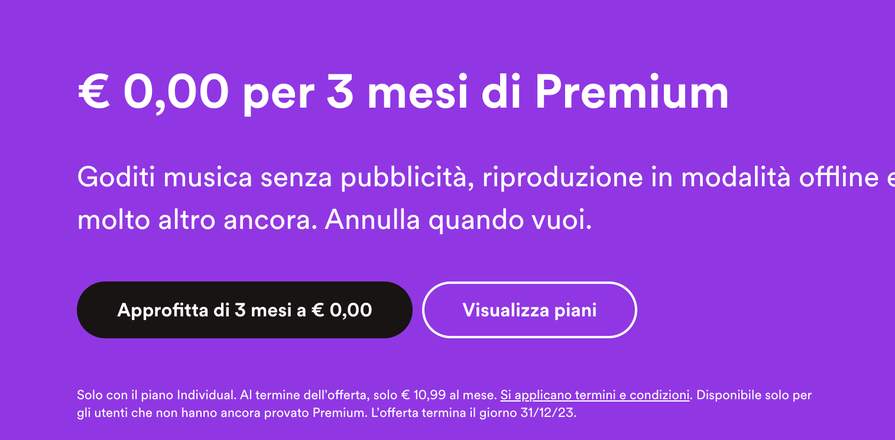 Spotify Premium in promozione fino all'11 settembre: 3 mesi gratis con il  piano Individual!