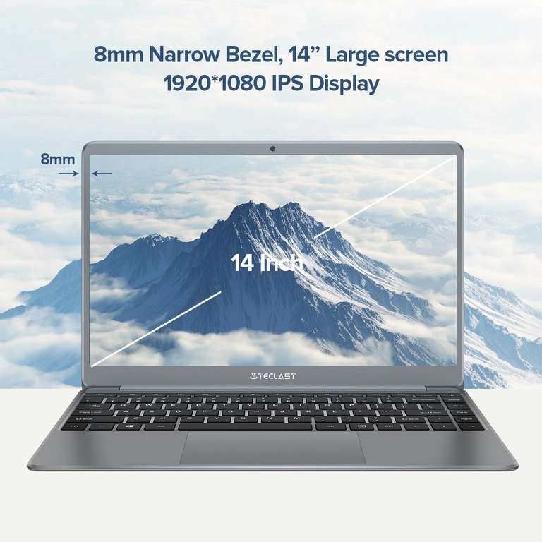 Laptop Teclast F7 Plus 14" [8GB+256GB Intel Celeron N4120, UHD]