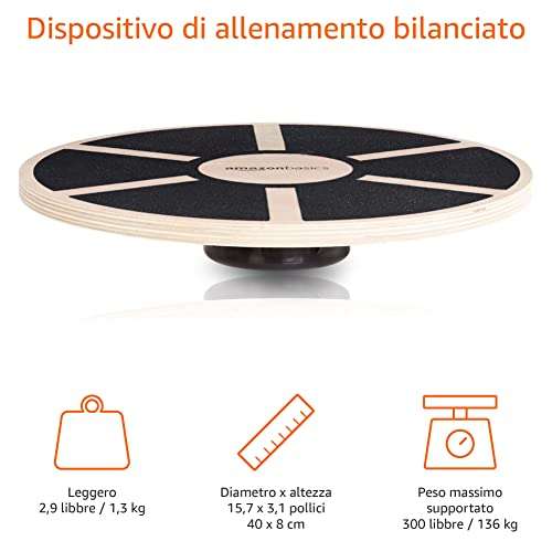 Amazon Basics Balance board oscillante [in legno]