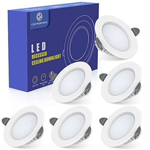 Set 6 Faretti LED da Incasso [7W, 230V, Disponibile in Colorazione Calda, Fredda e Naturale]