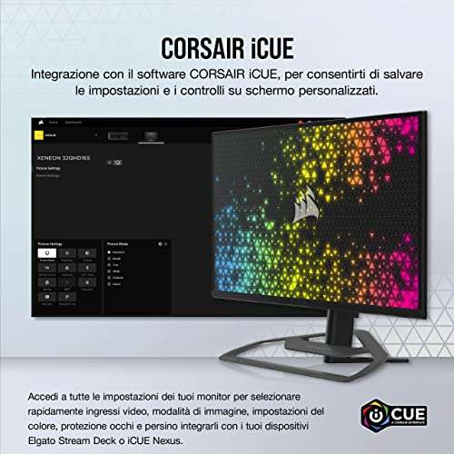 Corsair - Monitor XENEON gaming 32" [IPS, QHD, 165 Hz, 1 ms] Prenotabile