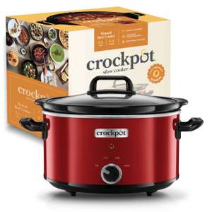 Crock-Pot Slow Cooker 3.5L, Adatta per 4 Persone, 210W, Rosso