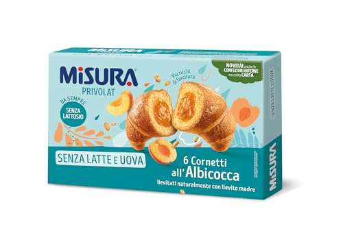 Misura Cornetti Albicocca Privolat, Senza Latte e Uova