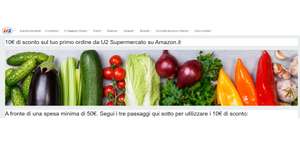 10€ di sconto sul tuo primo ordine da U2 Supermercato su Amazon.it [Torino e Milano]