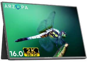 Arzopa - Monitor portatile [16", 2K, IPS]
