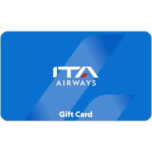 ITA Airways: sconto del 10% su tutte le Gift Card (da 50 € a 500 €)