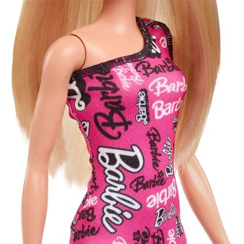 Barbie Bambola Bionda in Abito Rosa | Giocattolo per Bambini 3+ anni