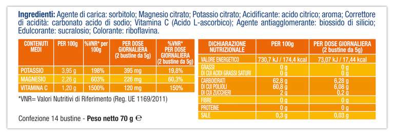 Magnesio Potassio Act Zero, Integratore Alimentare al Gusto Agrumi [2 scatole 28 bustine]