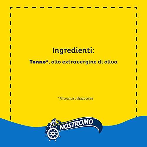 Nostromo - Tonno Basso in Sale -80% all'Olio Extravergine di Oliva - 3 Lattine da 70 gr Prenotabile