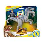 Imaginext Jurassic World Dominion [set di dinosauri giocattolo con Blue e Owen Grady]