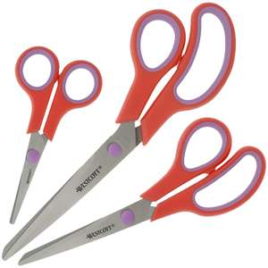 Westcott Easy Grip Scissors 3 pezzi [3 colori]