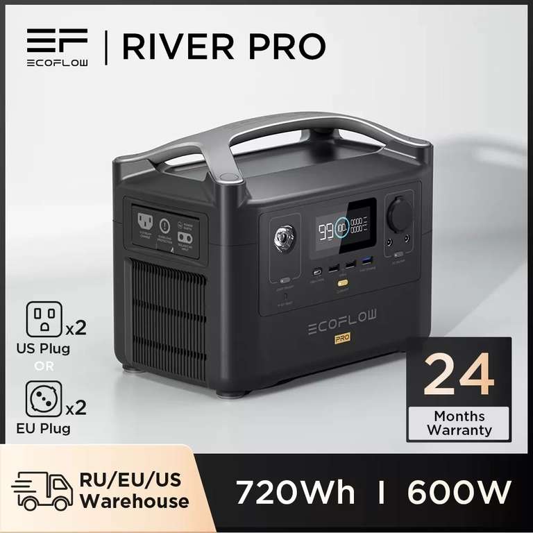 ECOFLOW RIVER Pro centrale elettrica portatile 720Wh carica rapida