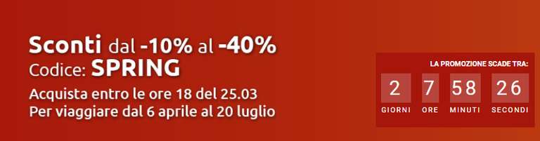 ITALO Treni Sconti dal 10% al 40% ( Viaggia dal 6 aprile al 20 Luglio)