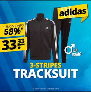 Adidas Primegreen Essentials - Tuta sportiva Uomo (colore nero)