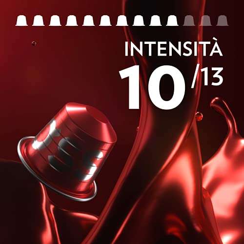 Lavazza, Qualità Rossa, 100 Capsule di Caffè Nespresso, Intensità 10/13, Tostatura Media