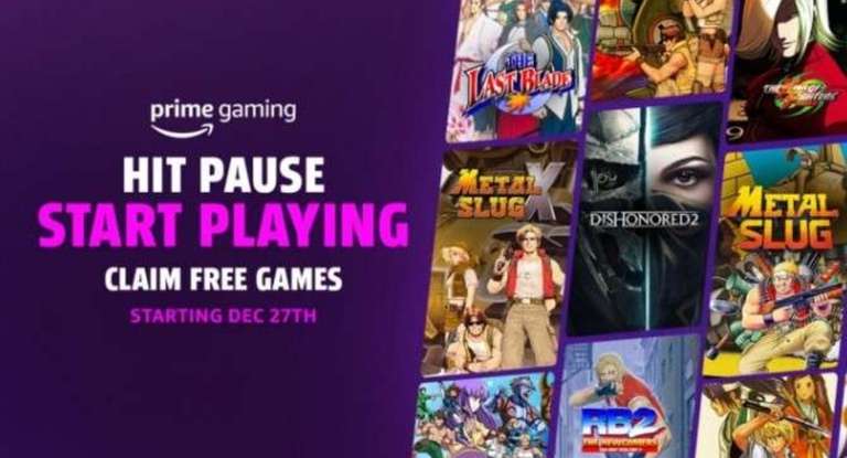 [Giochi GRATIS Prime Gaming Twitch]: Dishonored 2 ,Metal Slug X/3, Real Bout Fatal Fury 2, The Last Blade 1 & 2... [27/12/2022 - 03/01/2023]