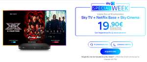 Sky TV + Netflix Base + Sky Cinema [19,90€ per 18 Mesi]