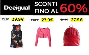 Flash Sale da Desigual fino al 60% di sconto [ Ad esempio Giacca a maglia cropped 27.9€ invece di 69.9€]
