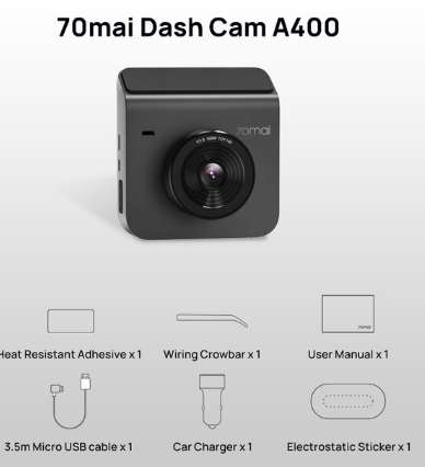 70mai Dash Cam A400 Car [ 1440 P ]