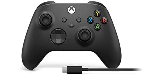 Microsoft - Controller Wireless per Xbox [Nero Carbone + Cavo USB-C]