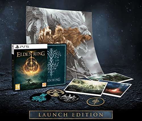 [PS5] Elden Ring Launch Edition [Gioco, poster, art cards, set di stickers e toppa in tessuto]